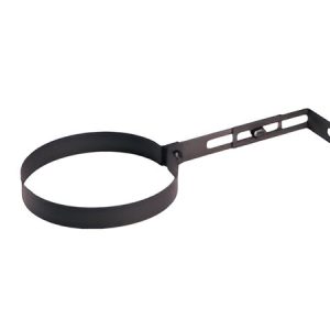 Abrazadera a pared regulable negra para tubo acero 2mm espesor