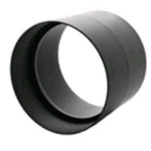 Manguito hembra-hembra negro para tubo acero 2mm espesor